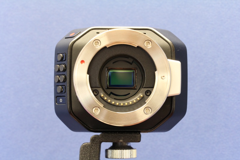 Historical Mosaic VAF/IR filter installed in a Blackmagic Micro Cinema Camera